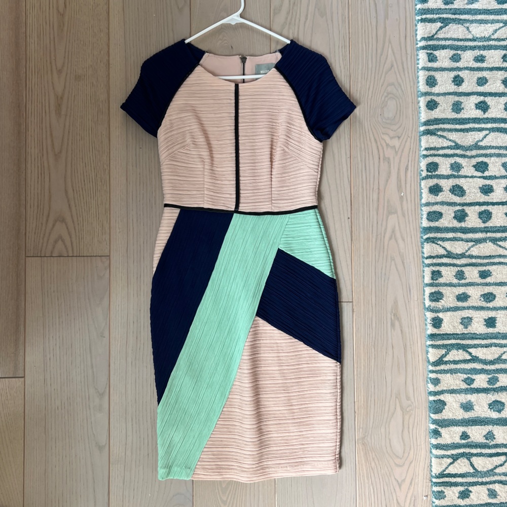 Anthropologie color block dress size 6